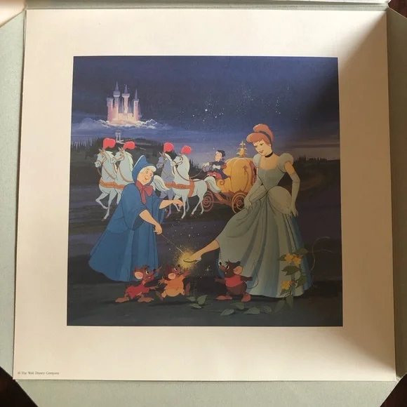 AT&T Rewards Art of Walt DisneySpecial Edition Cinderella Lithograph Print VTG